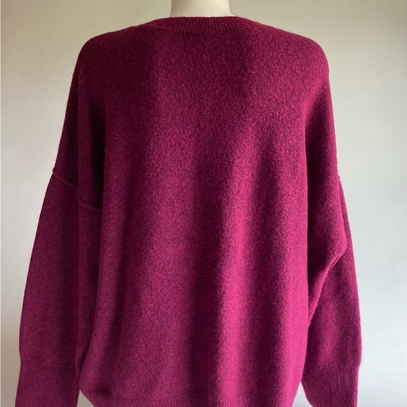 New Vince Camuto Burgundy Polyester Acrylic Crew Neck Pullover size XXL - Picture 5 of 12